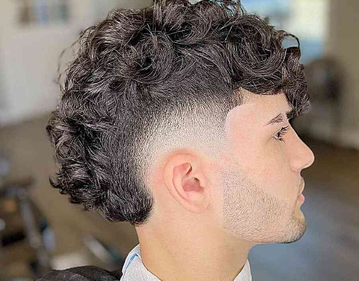 burst taper curly hair