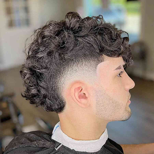 burst taper curly hair